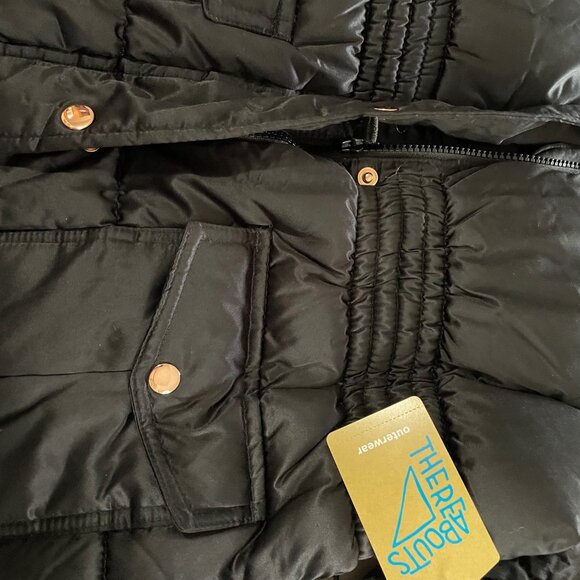 ThereAbouts Outerwear - Black Puffer Coat - Girls XL - NWT - Picture 7 of 12